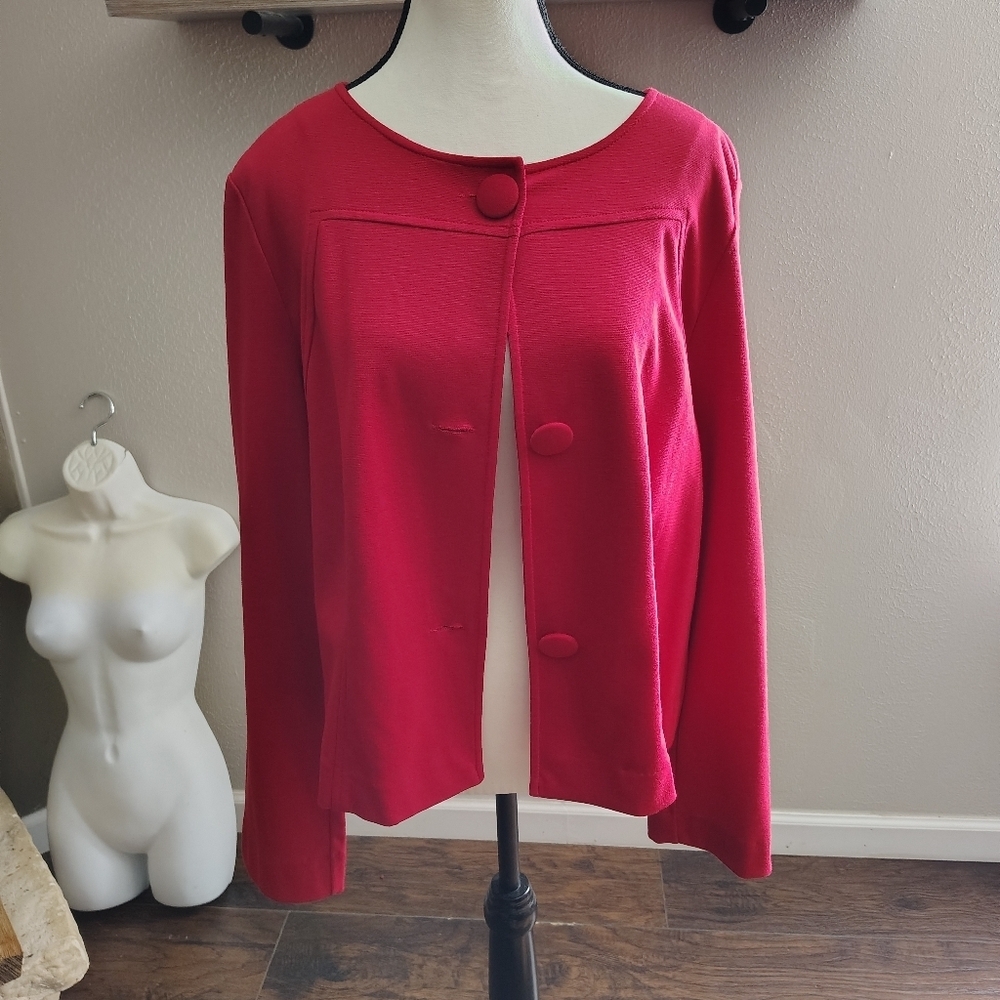 Worthington Elegant Red Women's Blazer Large